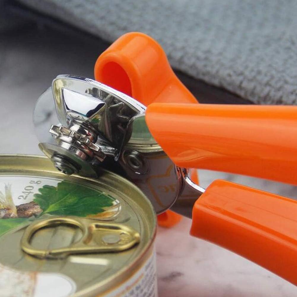 XuBa Multifunctional Can Opener Stainless Steel Smile Face Pattern for Kitchen Opening Cans Orange Originality