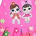 Pandamo Little Girls Dress Sleeveless Print Pageant Pleated Dress for LOL Doll Surprised (130cm/ 6-7Y, Rose)