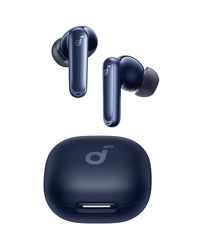 Soundcore P40i by Anker, Noise Cancelling Wireless Earbuds, Adaptive Noise Cancelling to Environments, Heavy Bass, 60H Playtime, 2-in-1 Case and Phone Stand, IPX5, Wireless Charging, Bluetooth 5.3