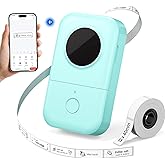 Phomemo Label Maker Machine with Tape, D30 Mini Bluetooth Label Printer, Versatile App with with 1000+ Symbols and 60+ Borders, Portable Label Maker for School Supplies, Home, Office, Green