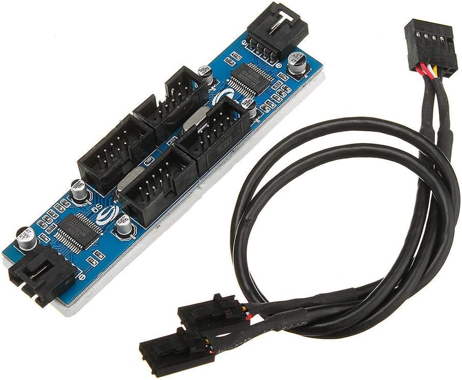9Pin USB Header Male 1 to 4 Female Extension Splitter Cable 9 Port Multiplier Board Woodworking Tools Modules CE