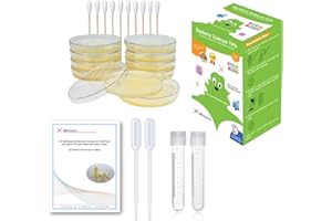 EZ BioResearch Bacteria Science Kit (I) (Gift Pack): Pre-Poured LB Agar Plates and Cotton Swabs, E-Book for Science Fair Project with Award Winning Experiments (I Gift Pack)
