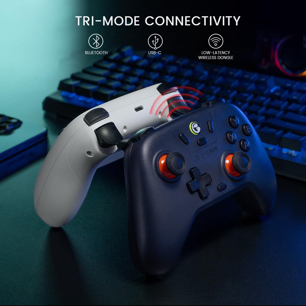 GameSir Nova Lite 2.4g Wireless Controller for Windows PC, iPhone, Android, Switch & Steam Deck, Bluetooth Controller Gamepad with Hall Effect Trigger,Turbo,Rumble Vibration (Nova Lite Purple)