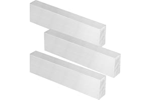 MOUYAT 3 PCS 1x 2X 8 Inch Aluminum Bar, 8 Inch Long +0/-.05 Inch Aluminum 6061 Flat Bar Block Solid Mill Stock, General Purpo