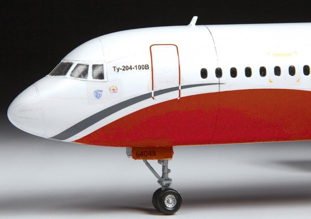 Zvezda 500787023-1:144 Tupolev TU-204 100, Model Building Kit, Standing Model Building, Hobby, Crafts, Plastic Kit - Image 3