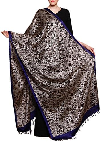 Narangi Pure Silk Handloom Block Print Dupatta