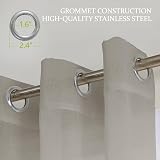 CUCRAF Eyelet Net Curtains 2 Panels 54" x 55" Light Grey Voile Sheer view 2