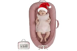 BAOBRAVA Baby Lounger - Infant Lounger for Newborn 0-24 Months, Pure Cotton Breathable Baby Nest Lounger Cover, Newborn Essentials for Baby Boys & Girls, Portable Baby Lounger for Home and Travel