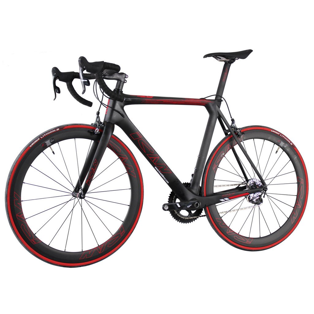 人気のファッションブランド ロードバイク 54cm Vブレーキ 赤いロゴ ロードバイク B0146h7yo2 Udマット Ican アイカン カーボン Sram Forceグループ 軽量7 36kg 空気力学的なデザイン 最新発見