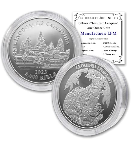 2024-1 oz Cambodia Silver Lost Tigers of Cambodia Coin Brilliant