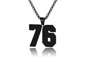 HSWYFCJY 18K Gold Number Necklace for Men,Stainless Steel Athletes Number Chain Charm Pendant Personalized Sports Jewelry for Boy Basketball Baseball Football Ice Hockey