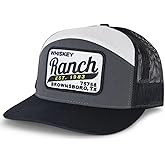 WHISKEY BENT HAT CO. Nightshift 7-Panel Adjustable Snapback Hat Black/White/Grey
