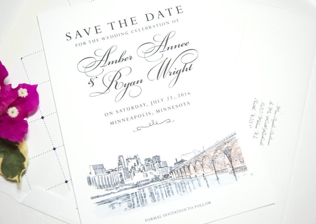 Minneapolis Skyline Save the Dates (Set of 25)