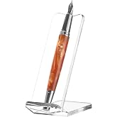 SANRUI Acrylic Pen Display Stand, Single Pen Holder, Clear V-shape Design | Premium Thick Display Rack for Fountain Pen, Makeup Brush, Collectibles, Art Supplies, Craft Shows