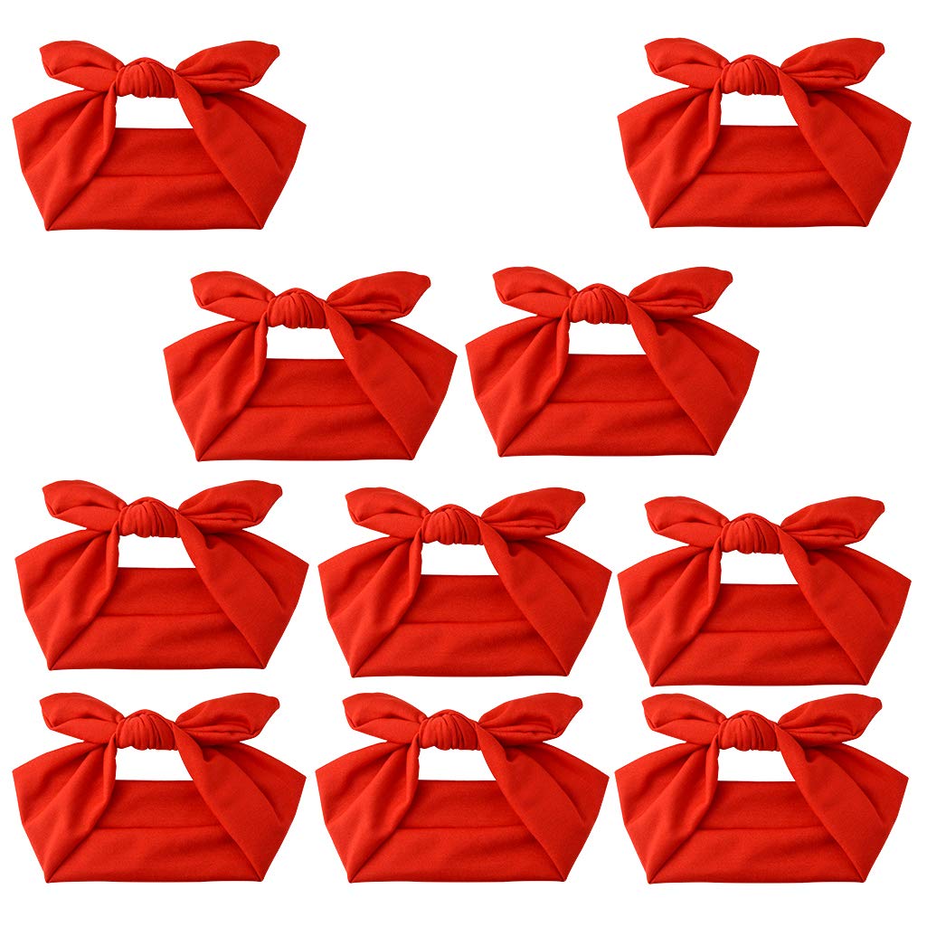 Miayon Women Headbands Headwraps Hair Bands Bows Accessories Turban Head Wraps Cotton 10pcs Solid Color Fashion Sport : Beauty