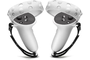 YRXVW Controller Grips Cover for Oculus Quest 2, Silicone Hand Grips Unibody Design with Adjustable Knuckle Strap Compatible with Quest 2 Accessories (White)