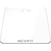 INEVIFIT Bathroom Scale, Highly Accurate Digital Bathroom Body Scale, Measures Weight up to 400 lbs. Includes Batteries