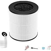 M02 True HEPA Replacement Filter for Mooka air filter replacement M02 Air Purifier,3-in-1 HEPA & Carbon Air Filter for mooka air purifiers filter, 1 Pack