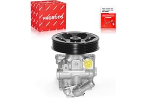 PHOBOOS Power Steering Pump Compatible with Subaru Forester 2009-2010, Impreza 2008-2011, 2.0L/2.5L, with Outlet & Pulley, Smooth Steering, Low Noise, High Durability, Ref. 21-331