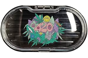 KUGUAN Cigarette case Cone Packer Pre Roll Cone Holder with Storage 5 pre Cone Case Good for 1 1/4 inch Regular Size King Size Portable Cigarette Box Convenient (Black01)