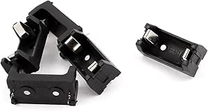 uxcell 5 PCS Plastic Shell 1 x BH 1/2AA Button Cell Battery Sockets Holder