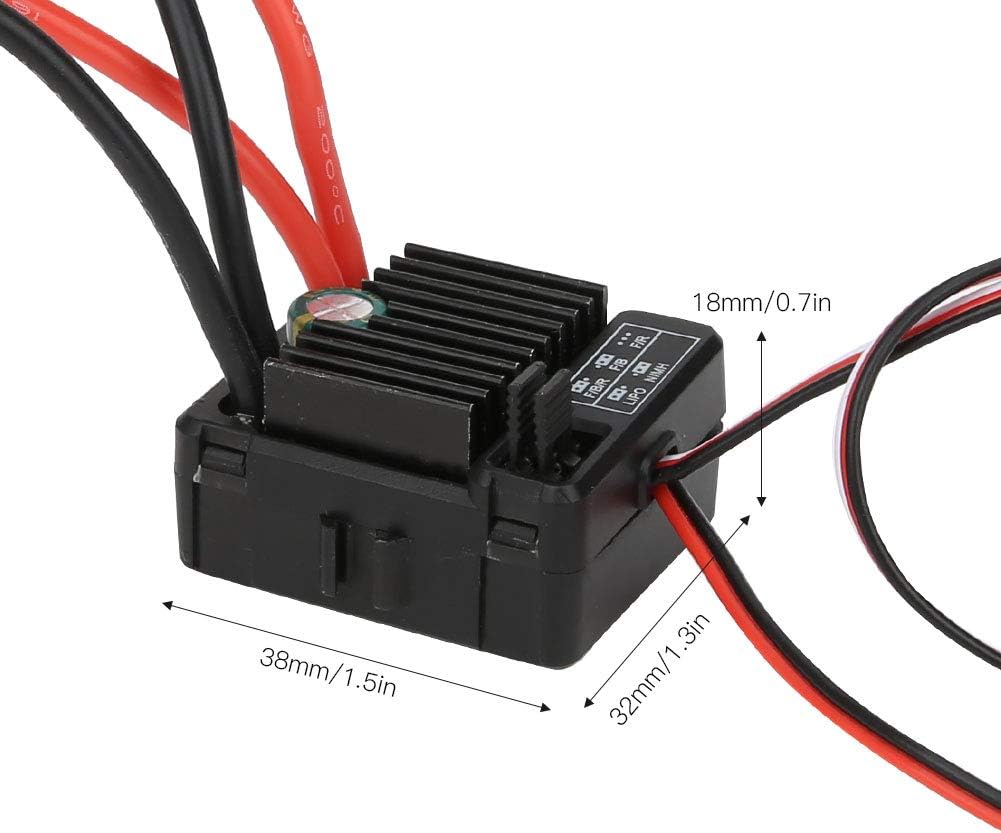 VGEBY Electronic Speed Controller 2‑3S 60A with BEC 5V/2A Waterproof Brush ESC Electric Speed Controller for 1/10 RC Car - Image 4
