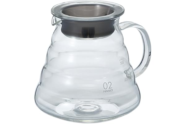 Hario V60 Glass Range Coffee Server, 600ml, Clear