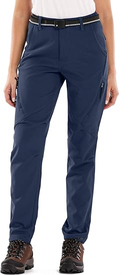 レディース スノーフリース ソフトシェル 断熱防水パンツ 暖かいアウトドアカーゴ ハイキングパンツ ロングパンツ 通販 Amazon