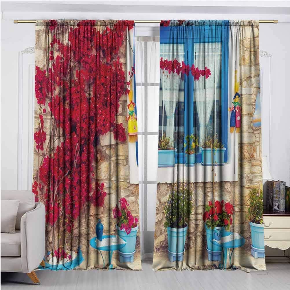Coastal Blackout Curtains for Bedroom 2 Panels Italian Design