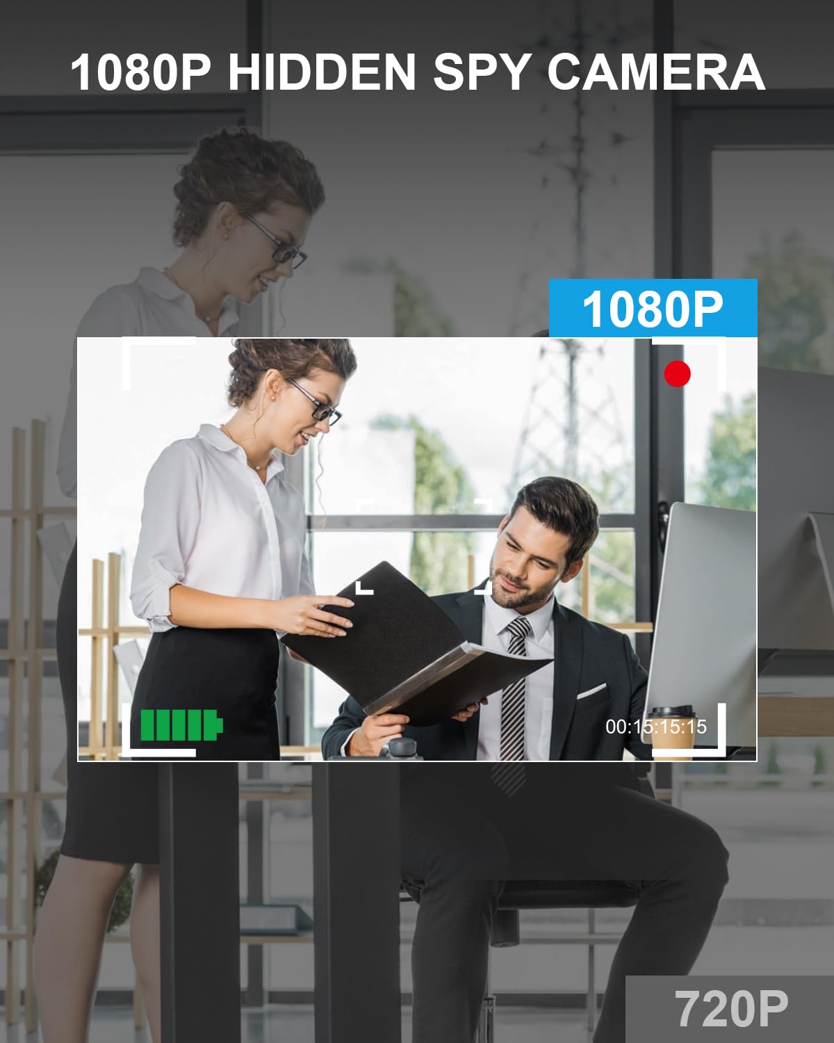 braosusner Hidden Camera Smoke Detector WiFi HD 1080P Spy Camera Wireless Small Nanny Cam for Home Surveillance Security Cameras Indoor/Outdoor Wireless