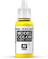 Vallejo Model Color Deep Yellow 17 ml Acrylic Paint Eyedropper Bottle