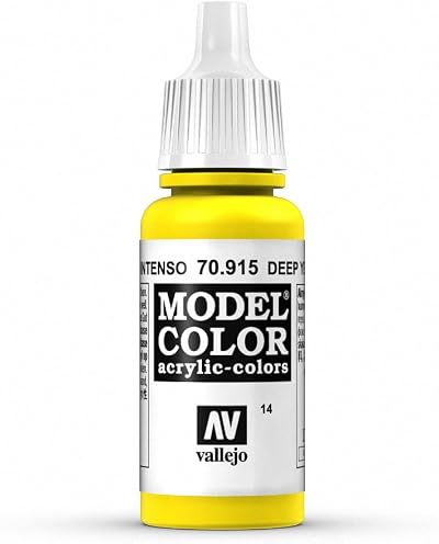 Vallejo Model Color Deep Yellow 17 ml Acrylic Paint Eyedropper Bottle