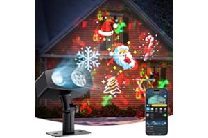 Govee Outdoor Decoration Projector Light, Upgraded LED Snowflake Projector, IP67 Waterproof, 180° Rotation, 20 HD Effects & 58 Scene Modes with App Control, Works with Alexa, Google Assistant, Matter