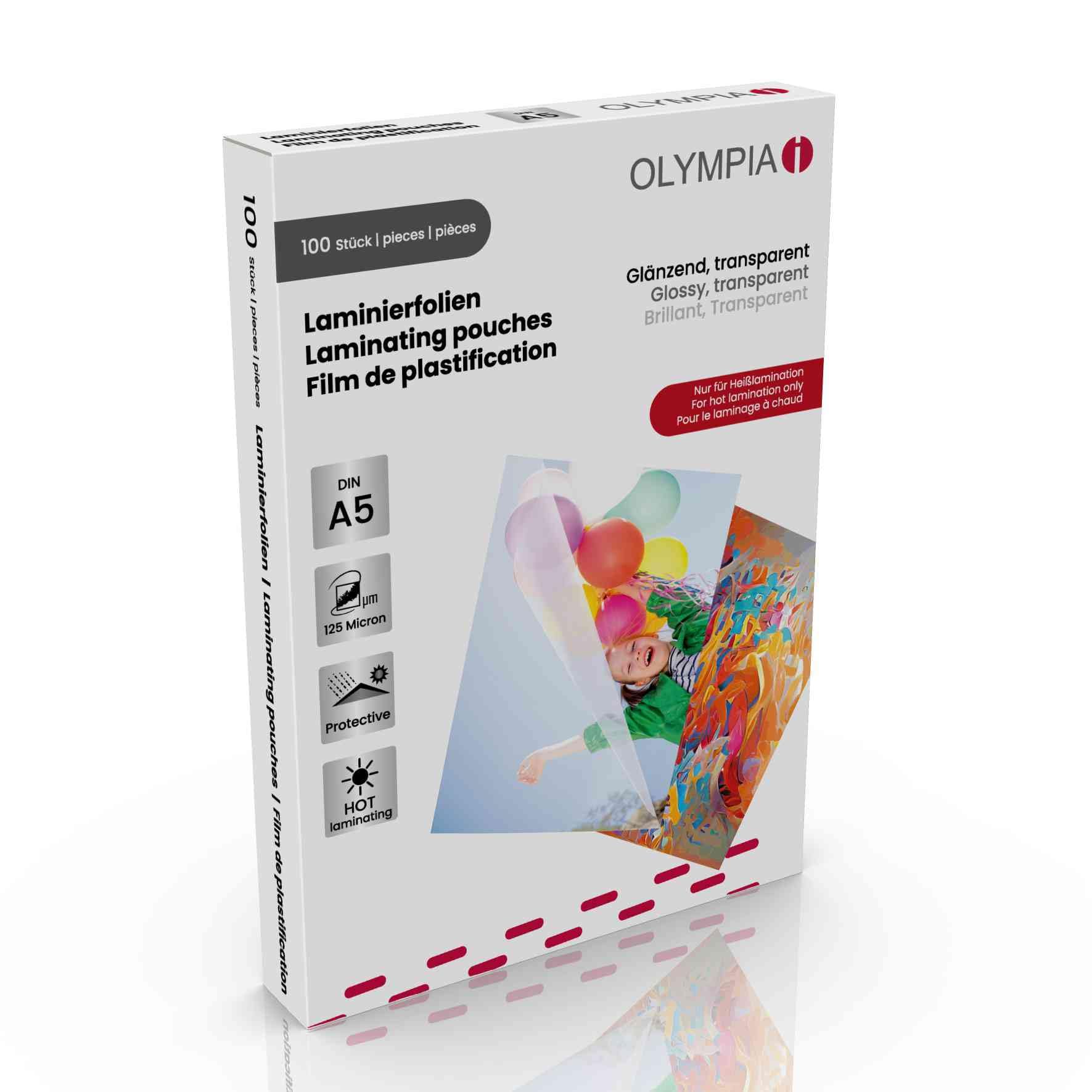 Olympia 9178 Laminating Pouches DIN A5 125 Micron