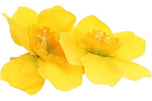 Holibanna Artificial Flower Hair Clip Faux Daffodil Hairpin for Women Girls Elegant Floral Hair Accessories