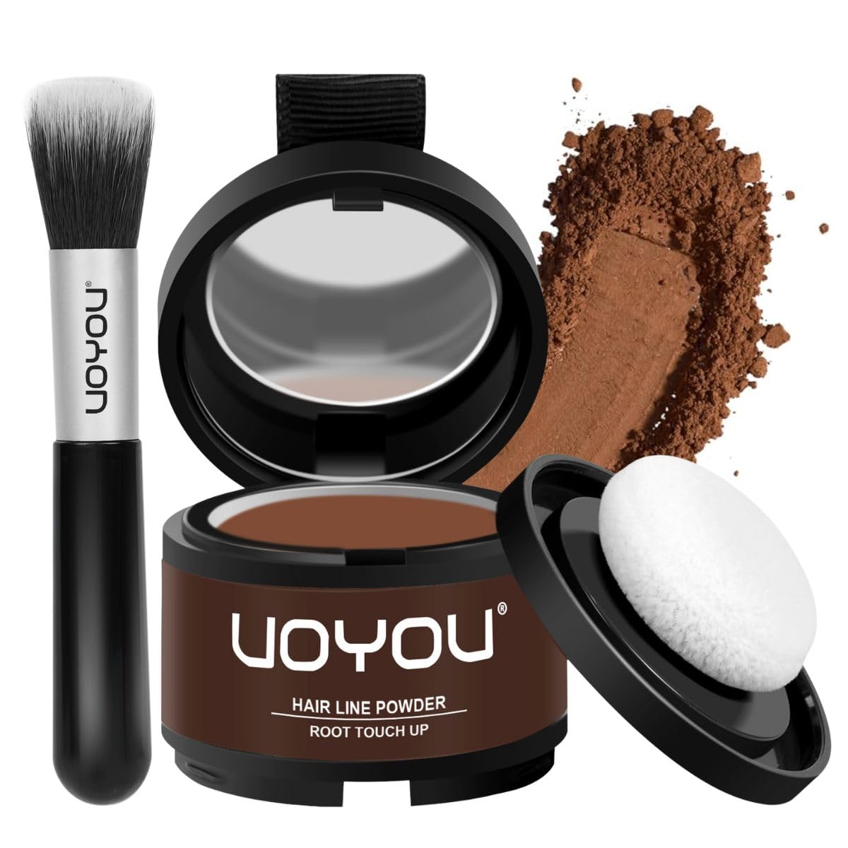 Root Touch Up Hair Powder - Instantly Conceals Loss and Gray Roots, Water & Sweat Resistant for Thinning Hair Men & Women With Brush (Dark Blonde)