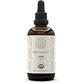 HerbEra Wormwood B120 USDA Organic Tincture | Alcohol-Free Extract, High-Potency Herbal Drops | Certified Organic Wormwood (Artemisia Absinthium) Dried Herb (4 oz)