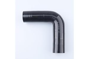 AC PERFORMANCE ID 1" (25mm), 90 Degree Elbow Coupler, Leg Length 3.5" (90mm), 3-Ply Reinforced, Universal Automotive Pure Silicone Hose, Black