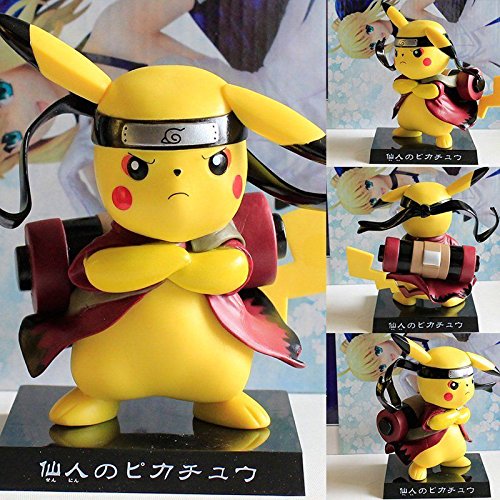 Pikachu Cosplay Pokemon Pocket PVC Figure Naruto Version 12cm Statue New