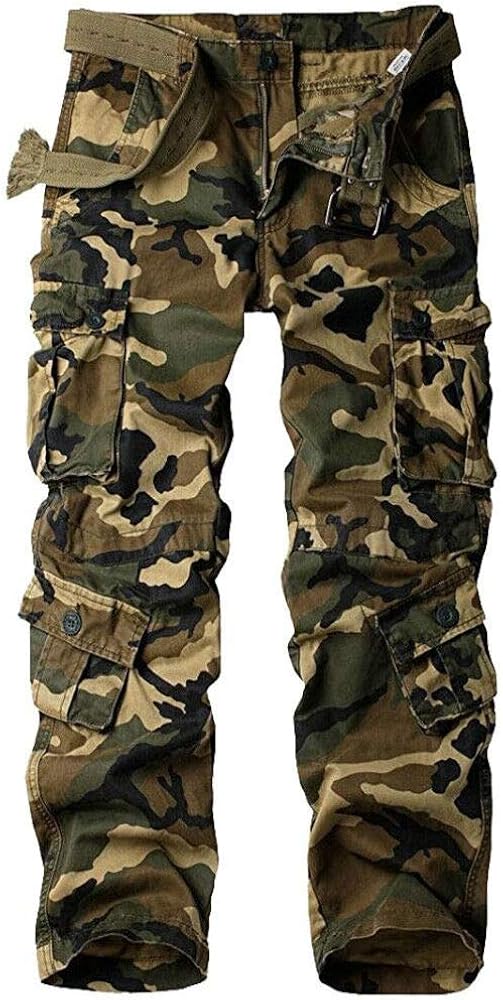 Women's Cotton Casual Military Army Cargo Combat Work Pants with 8 Pocket: Clothing