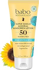 Babo Botanicals Sheer Mineral Sunscreen Lotion SPF 50 with 100% Mineral Active Ingredients for Babies, Kids or Extra Sensitiv