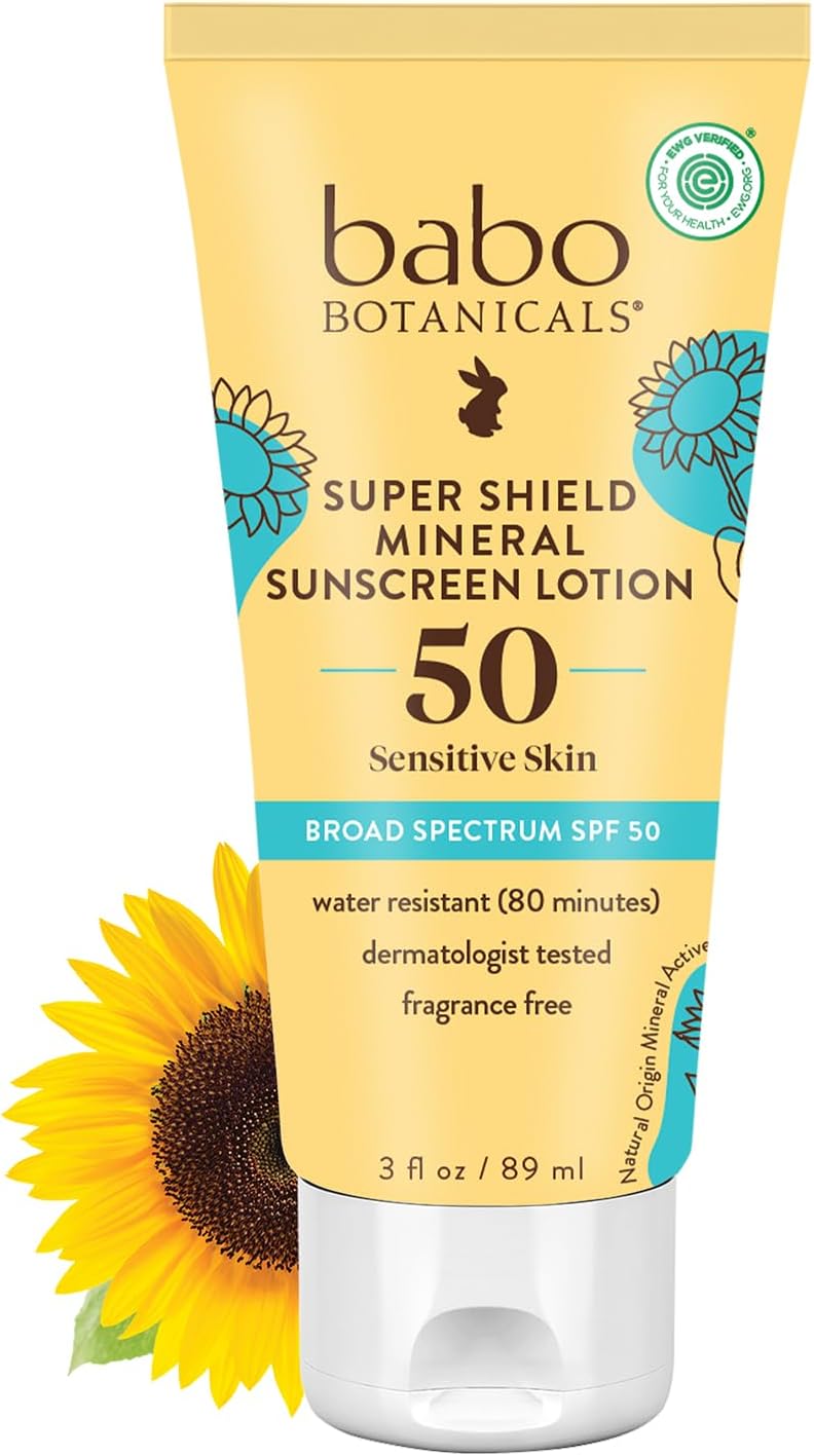 Babo Botanicals Sheer Mineral Sunscreen Lotion SPF 50 Unisex 3 oz