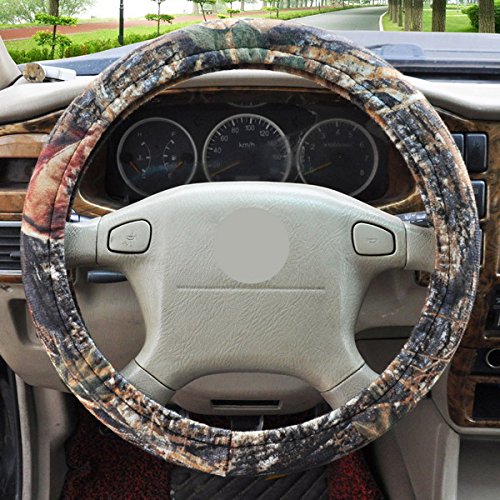 Bucket Seat Cover Car Front Seat Cover Universal Cloth Tree Camouflage Seat Belt Cover and Steering Wheel Cover Fit for Truck SUV Van Vehicles (yellow-1)