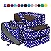 BAGAIL 6 Set Packing Cubes,3 Various Sizes Travel Luggage Packing Organizers(Blue Dot)
