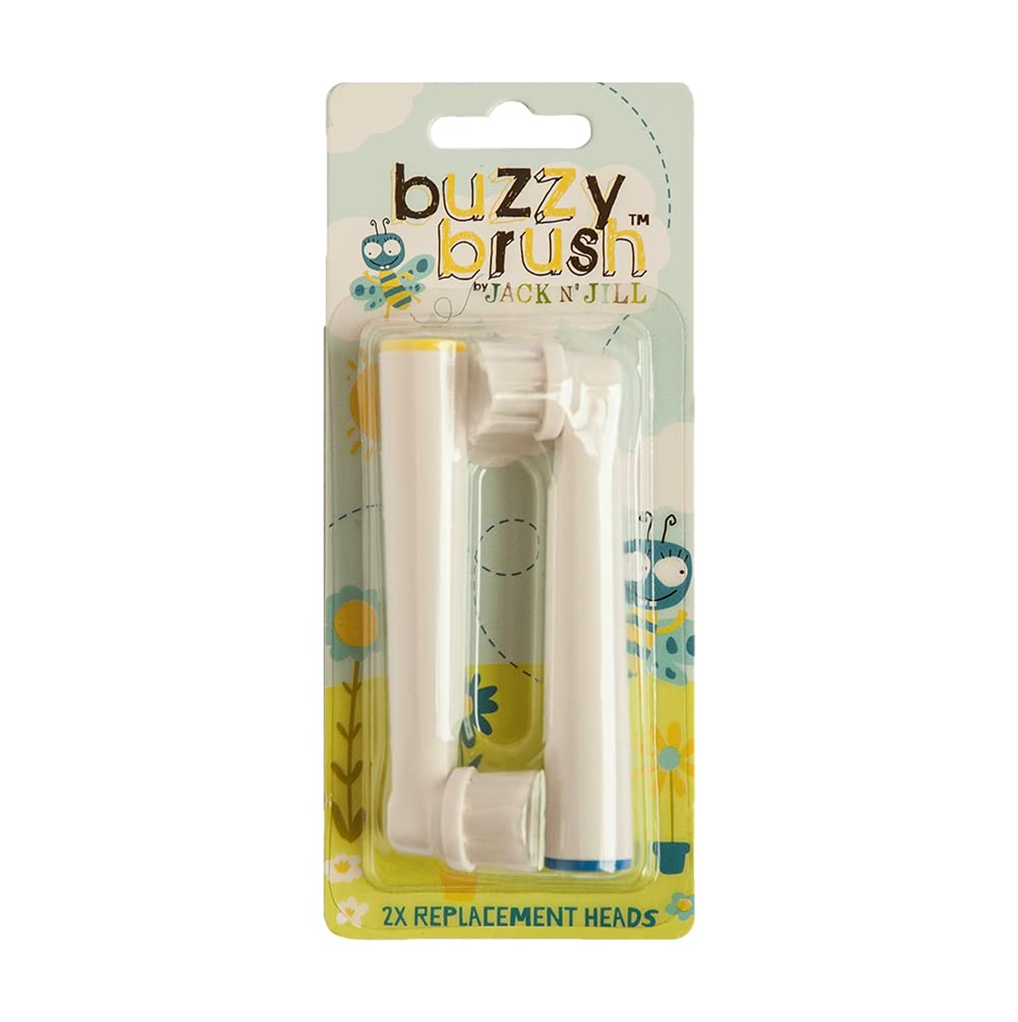 Jack N' Jill 2x Replacement Heads for Buzzy Brush Electric Toothbrush