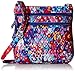 Vera Bradley Women's Cotton Triple Zip Hipster Crossbody Purse, Impressionista, One Size