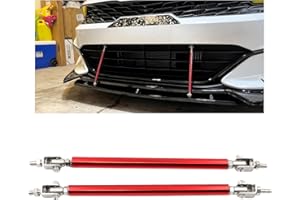 FSTURIOS 2PCS Front Bumper Lip Splitter Diffuser Strut Rod, Adjustable 8"-11" Front Bumper Lip Rod Tie Support Bar, Universal Bumper Protector Splitter Support Rod for Most Vehicle (Red)