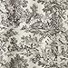 Victoria Park Toile Bathroom Shower Curtain, Black