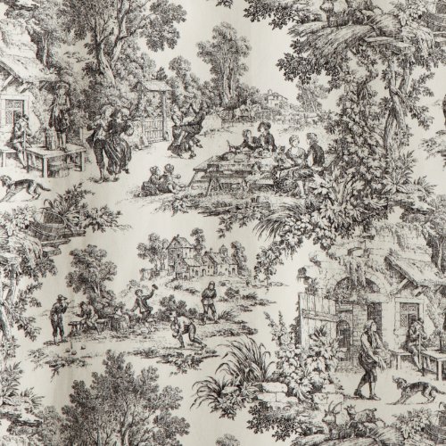 Victoria Park Toile Bathroom Shower Curtain Black Buy Online