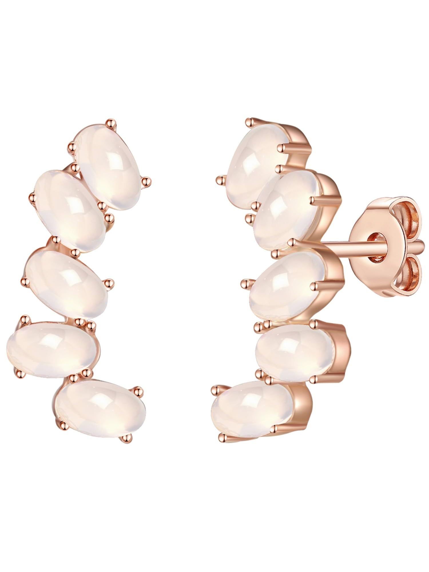 Glanzstücke München Female 925/- Sterling Silver Straight Cut Rock Crystal Stud Earring